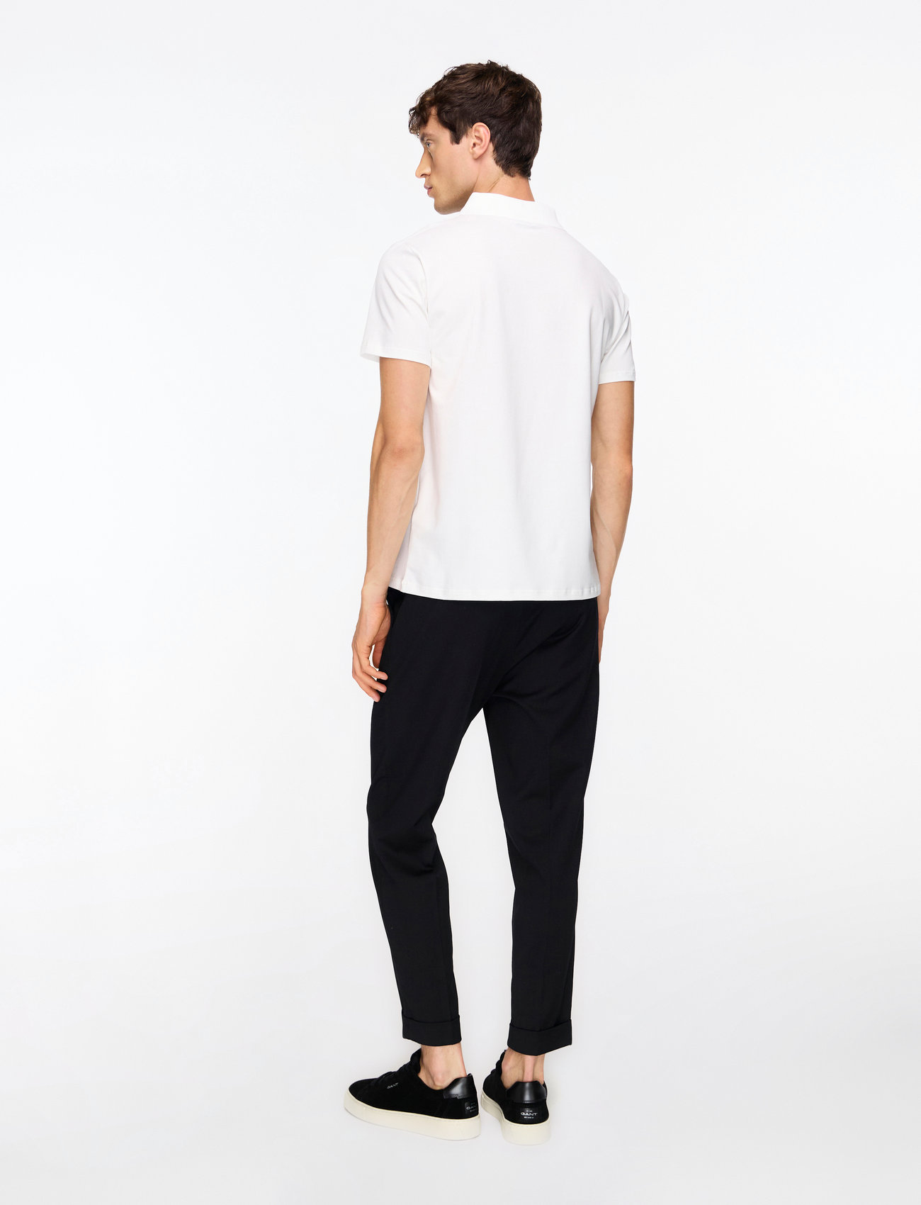 Filippa K - Stretch Cotton Polo T-Shirt - short-sleeved polos - white - 4