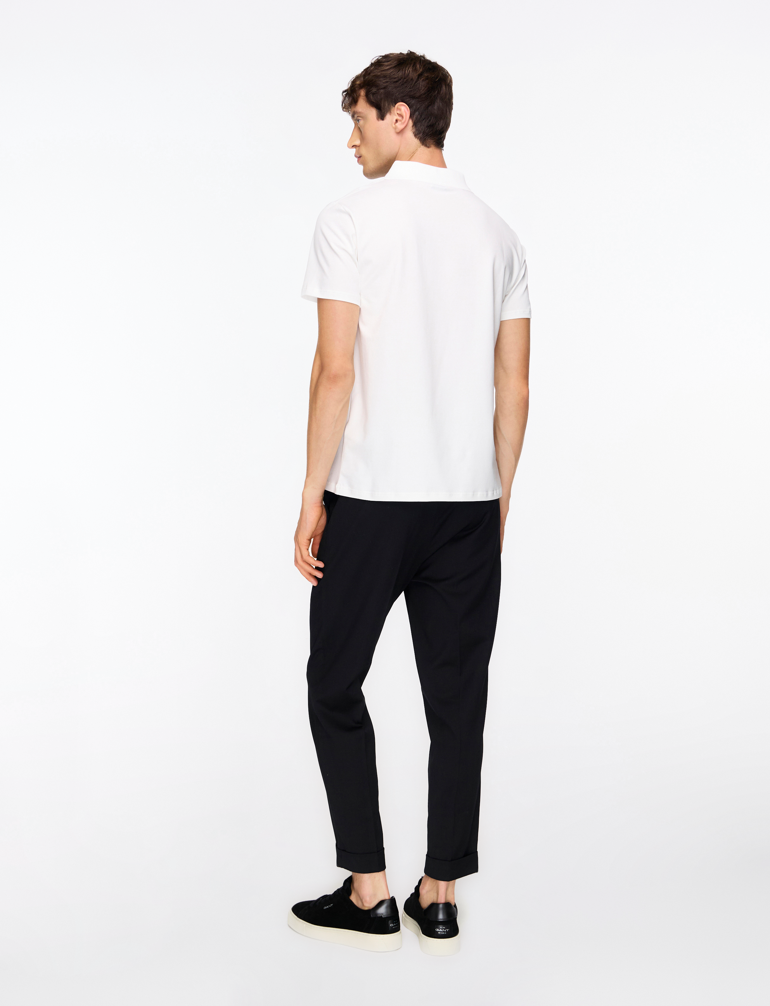 Filippa K - Stretch Cotton Polo T-Shirt - kurzärmelig - white - 4