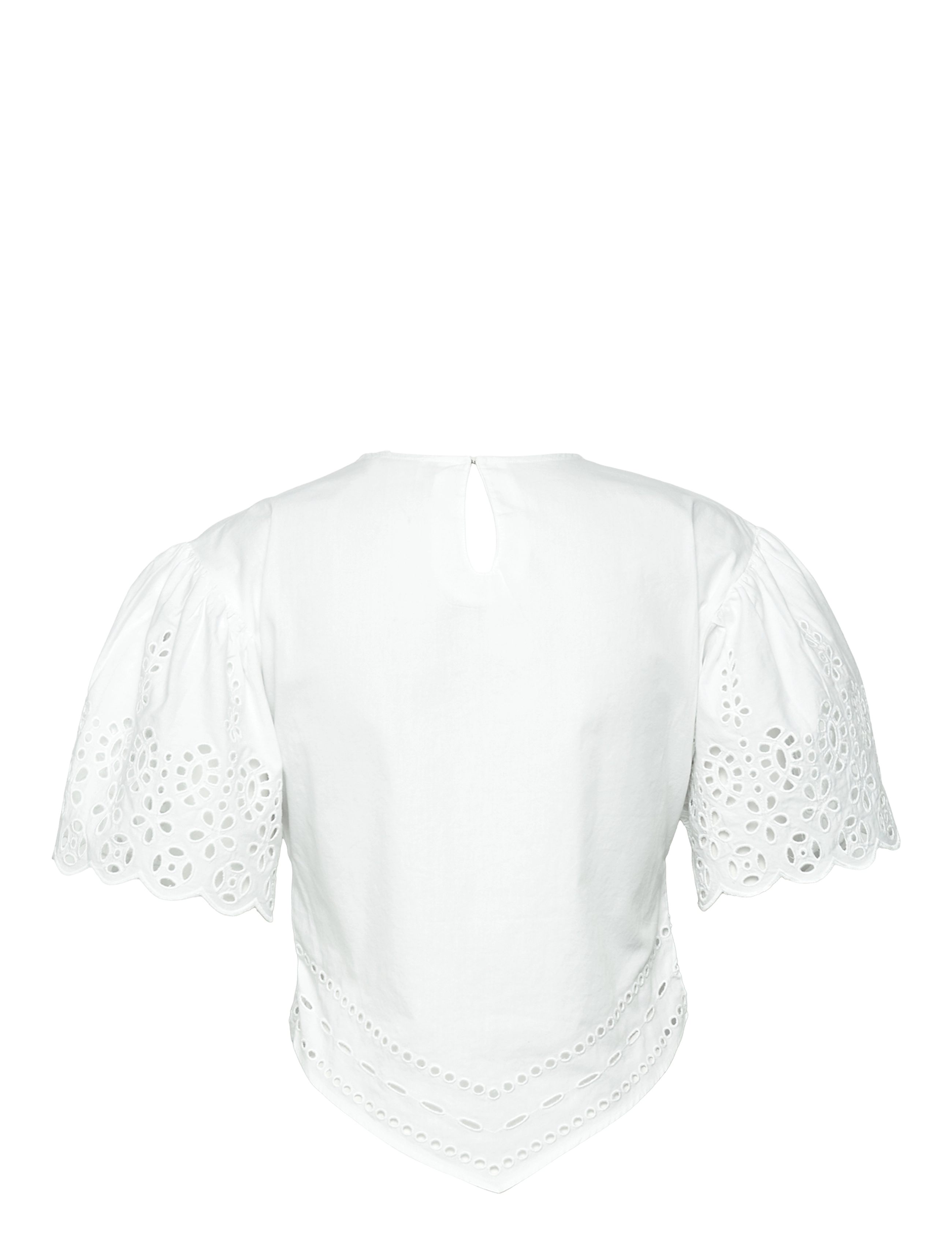Filippa K - Short Sleeve Embroidery Top - white - 1