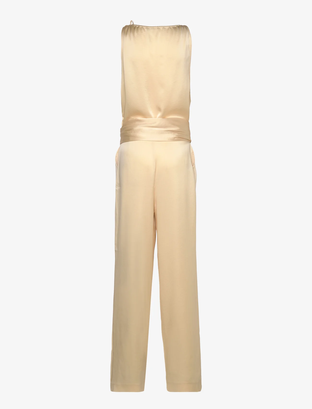 Filippa K - Belted Satin Jumpsuit - nordic style - vanilla - 1