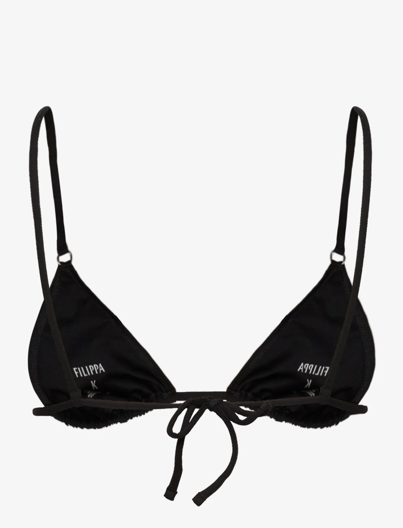 Filippa K - Triangle Bikini Top - triangelformad bikinis - black - 1