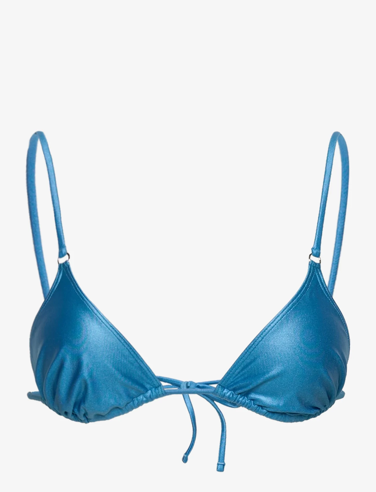 Filippa K - Triangle Bikini Top - trekant-bikinis - blue shiny - 0