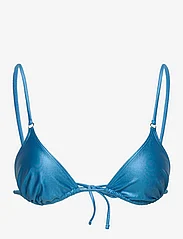 Filippa K - Triangle Bikini Top - bikinis med trekantform - blue shiny - 0