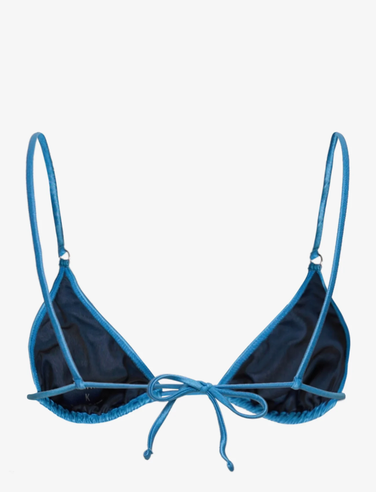 Filippa K - Triangle Bikini Top - bikinis med trekantform - blue shiny - 1