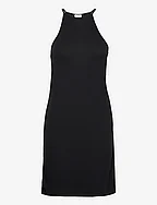 Strap Jersey Dress - BLACK