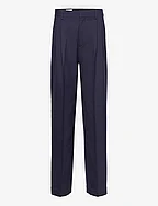 Pleated Tailored Trousers - NAVY
