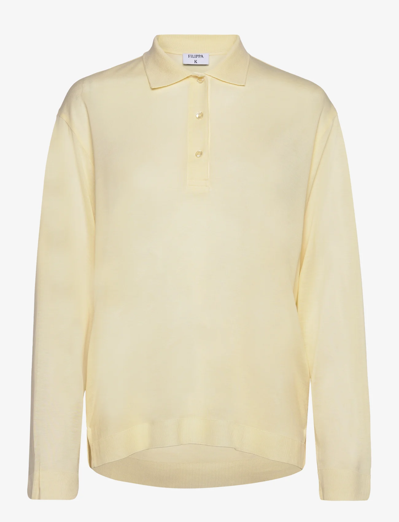 Filippa K - Collar Top - polo marškinėliai - vanilla - 0