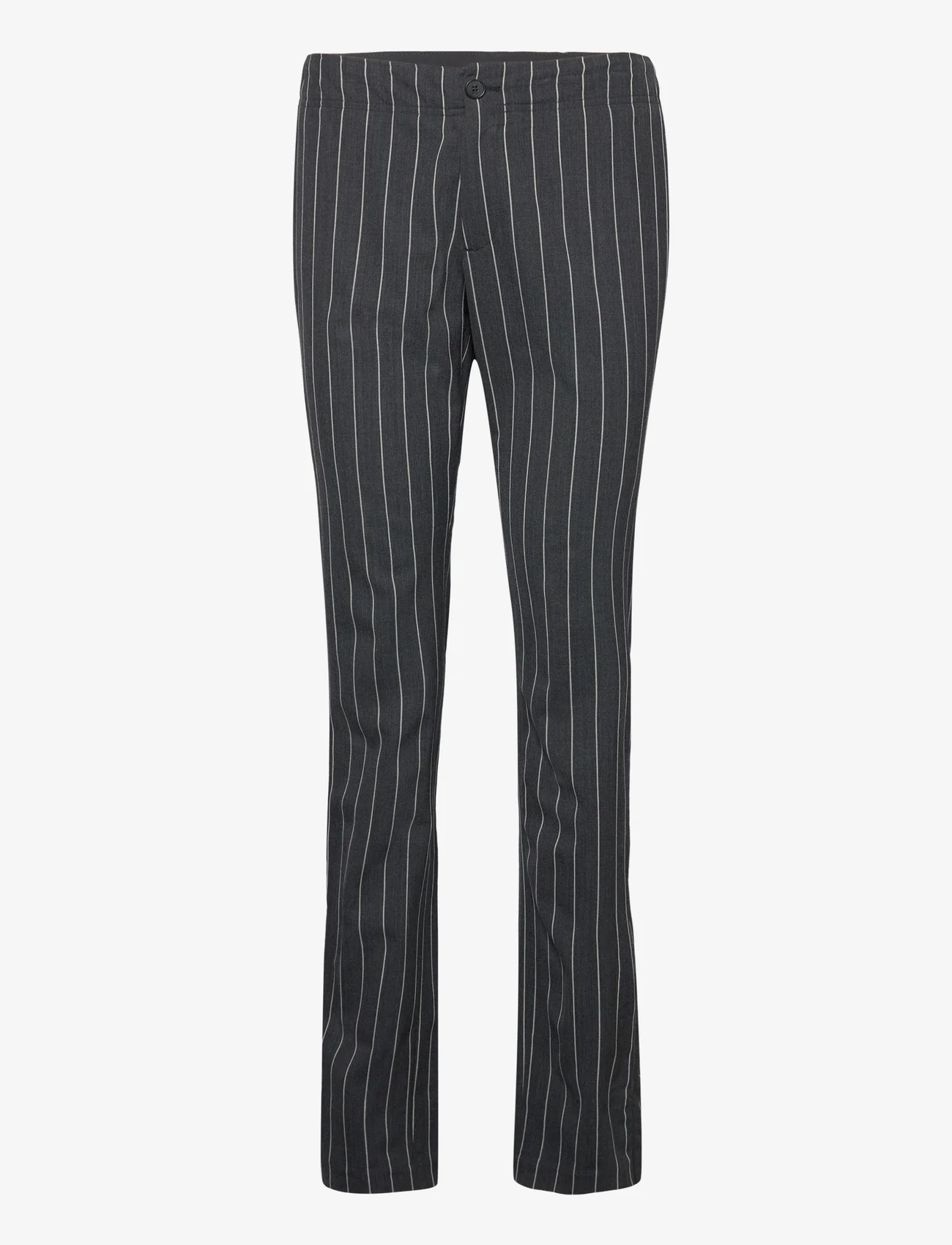 Filippa K - Slim Pinstripe Trousers - kitsalõikelised püksid - anthracite - 0