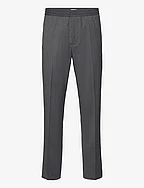 Relaxed Wool Trousers - DARK GREY
