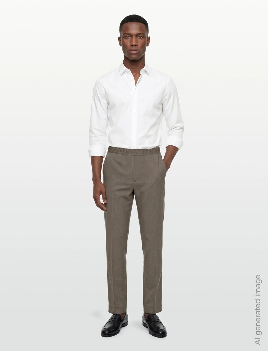 Filippa K - Theo Trousers - casual byxor - driftwood - 0