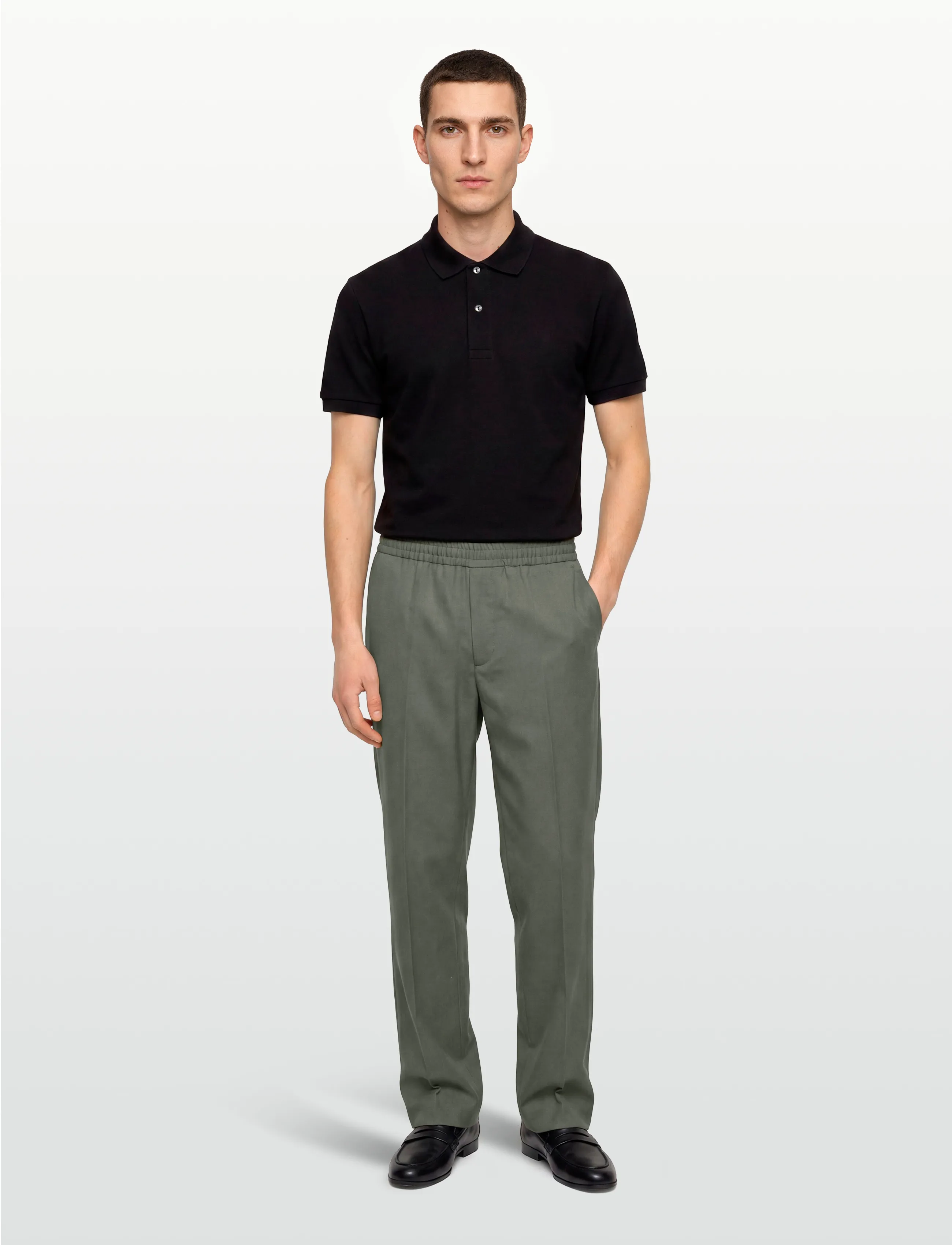 Filippa K Theo Trousers - Trousers - GREY GREEN / khaki/green
