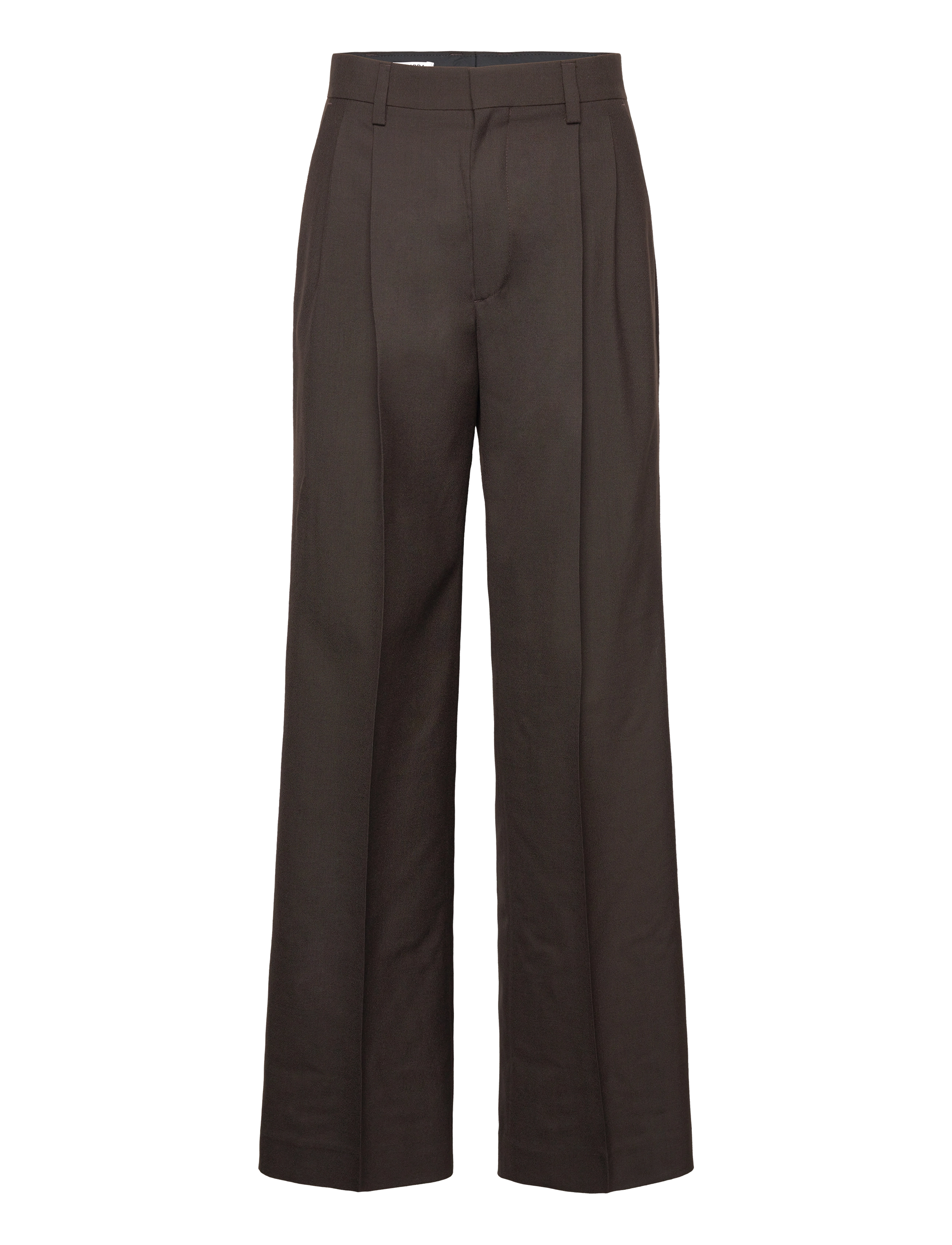 Filippa K Darcey Wool Trousers - Riided - DARK CHOCOLATE / black