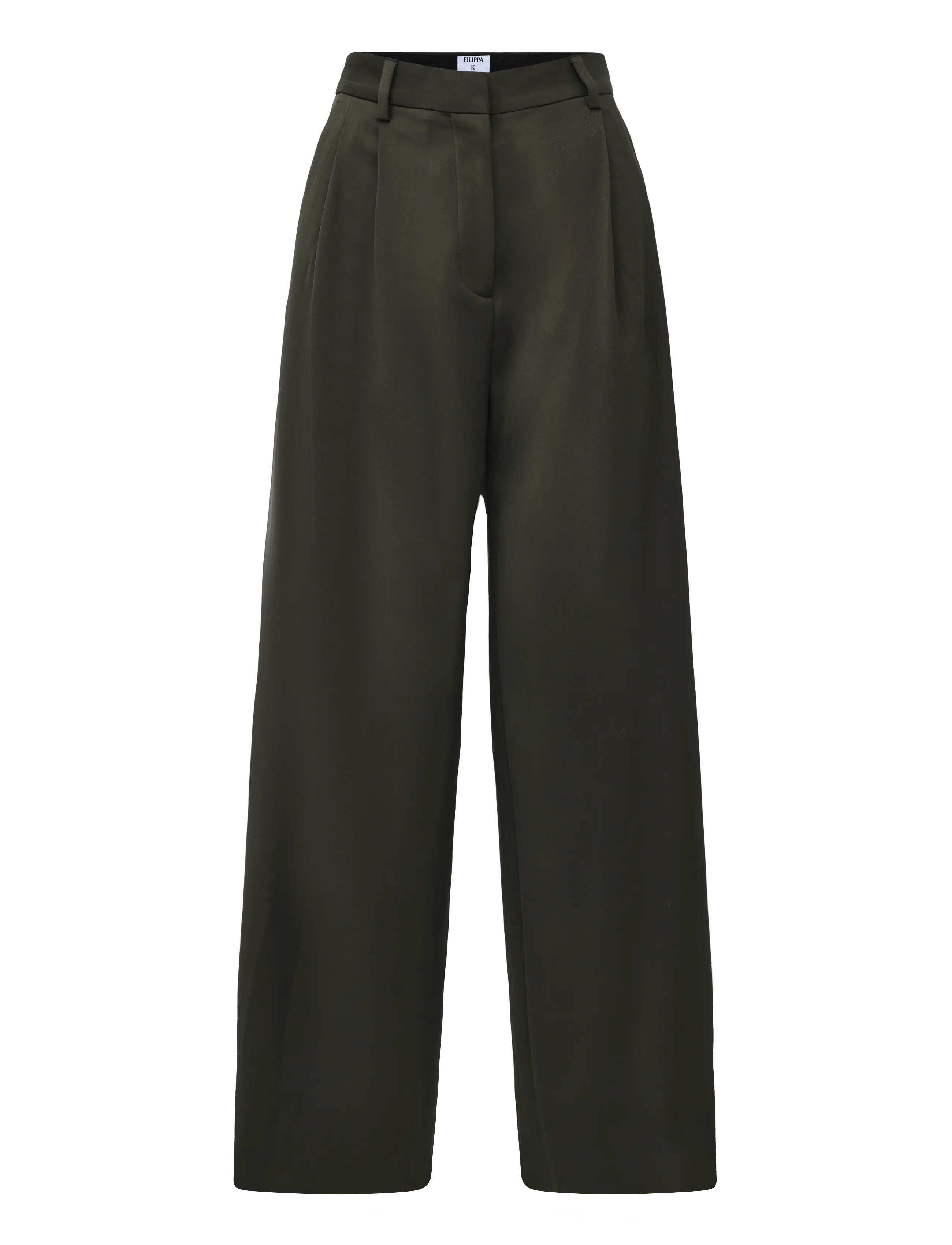 Filippa K Darcey Wool Trousers - Tøj - DARK MOSS GREEN / black