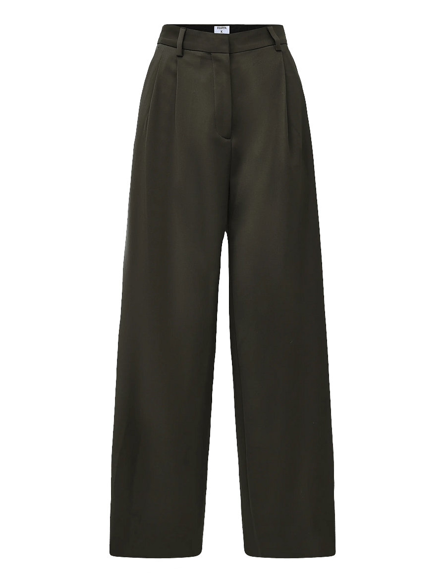Filippa K - Darcey Wool Trousers - habitbukser - dark moss green - 0