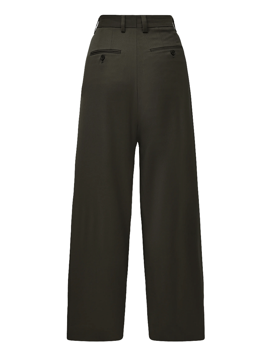 Filippa K - Darcey Wool Trousers - habitbukser - dark moss green - 1