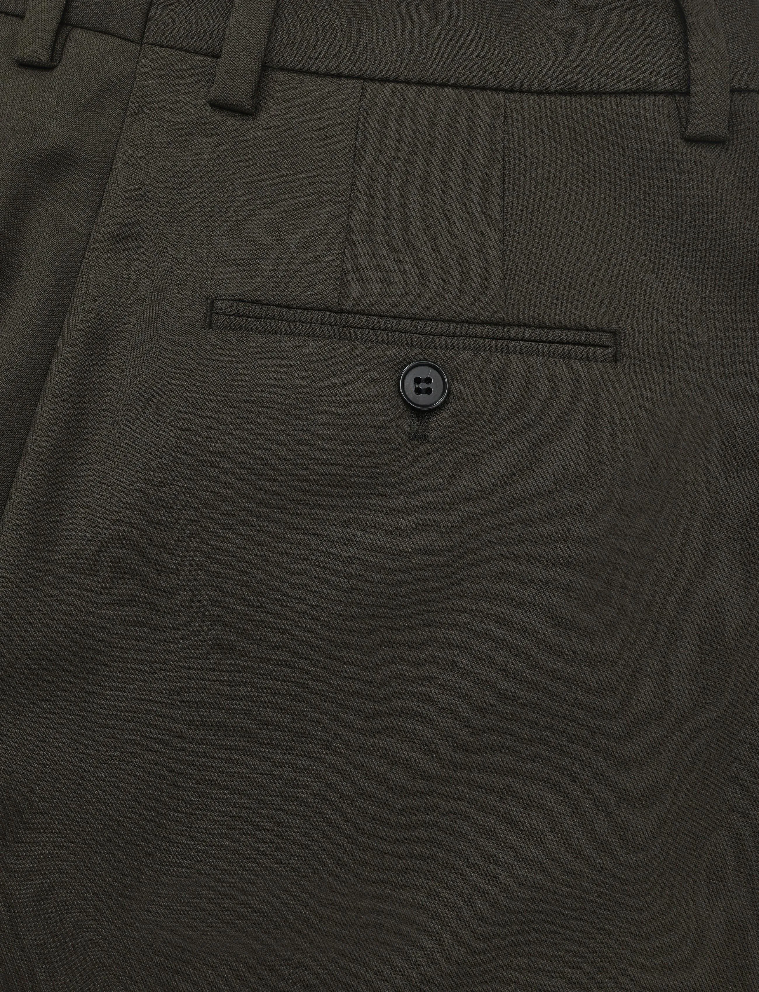Filippa K - Darcey Wool Trousers - habitbukser - dark moss green - 4
