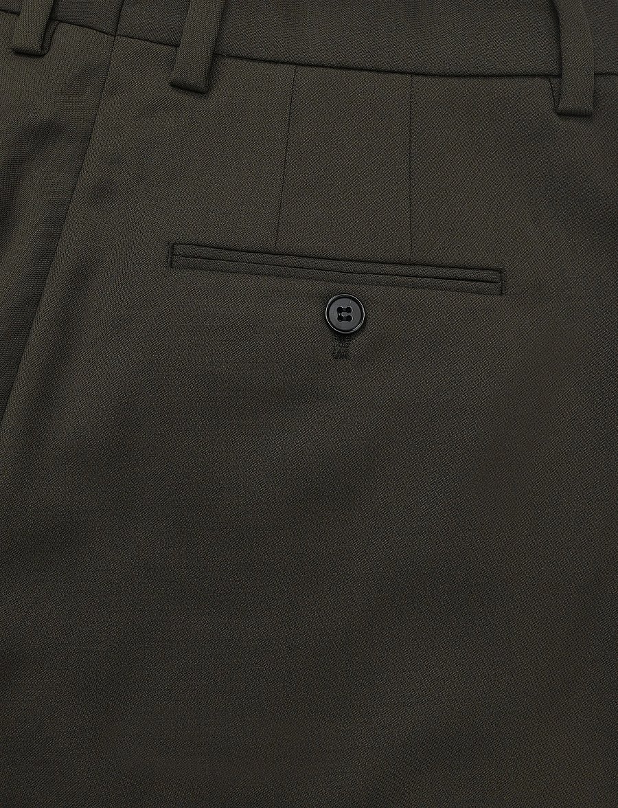 Filippa K - Darcey Wool Trousers - habitbukser - dark moss green - 4