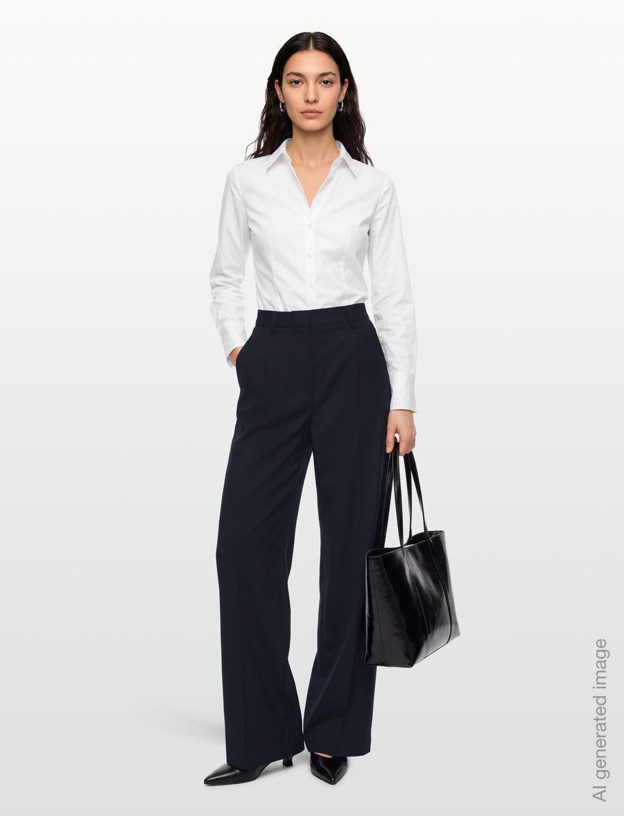 Filippa K - Darcey Wool Trousers - pidulikud püksid - navy - 0