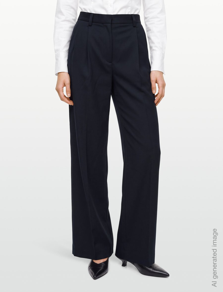Filippa K - Darcey Wool Trousers - pidulikud püksid - navy - 3