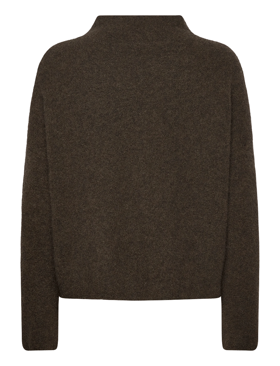 Filippa K - Mika Yak Funnelneck Sweater - gensere - dark khaki green - 1