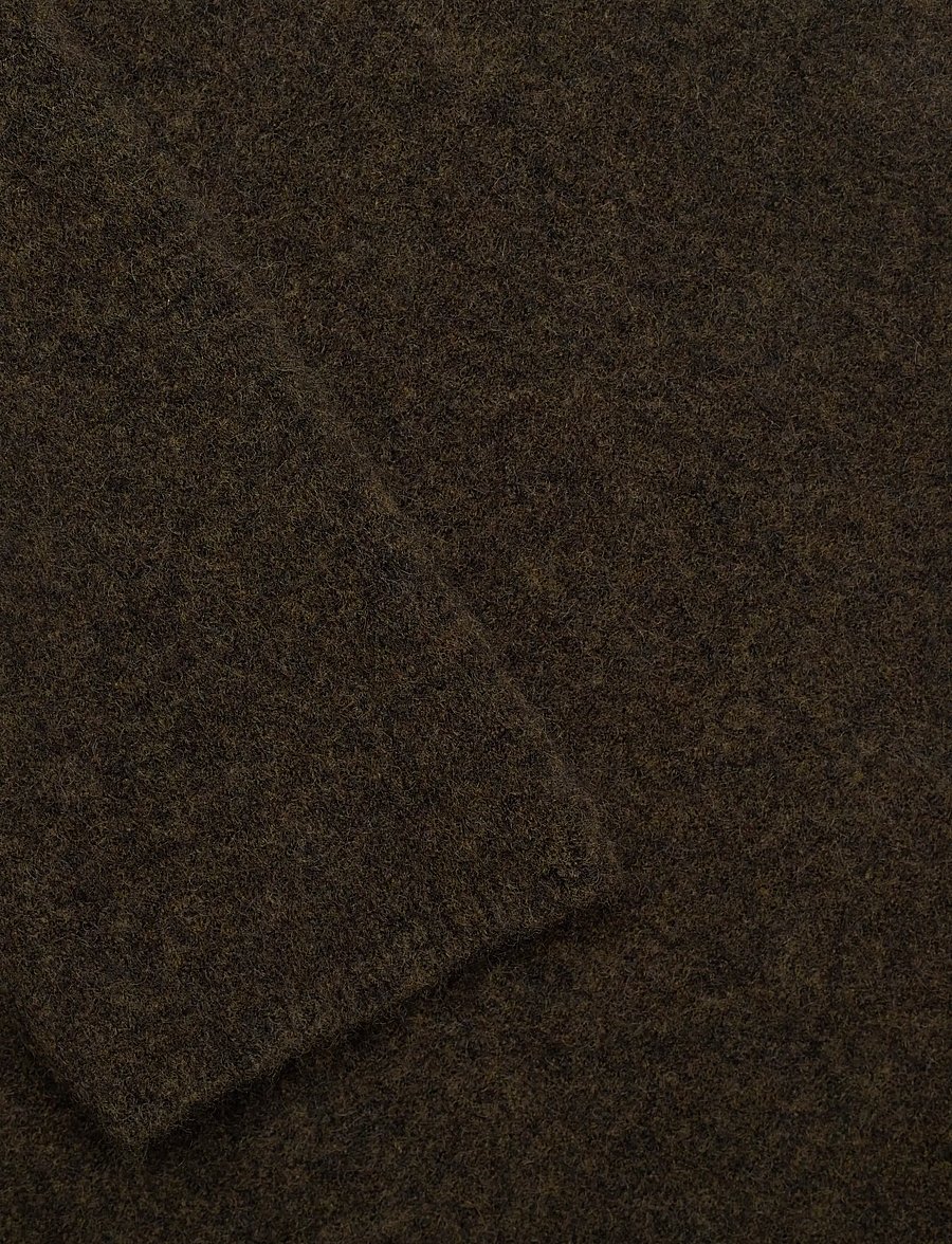 Filippa K - Mika Yak Funnelneck Sweater - gensere - dark khaki green - 2