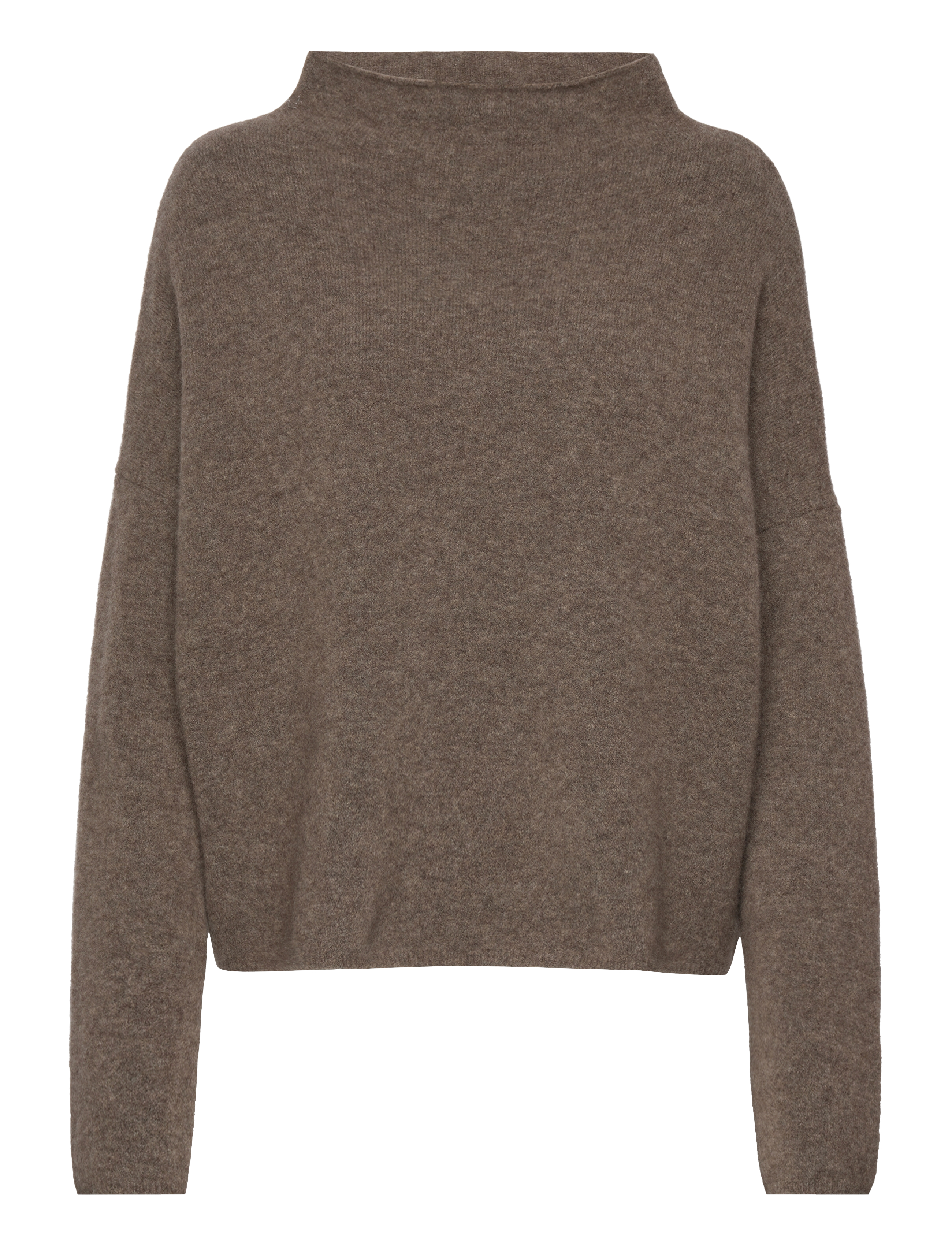 Filippa K Mika Yak Funnelneck Sweater - Kleidung - DARK TAUPE MELANGE / brown