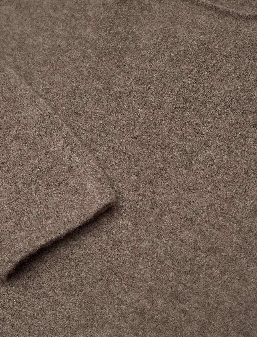 Filippa K - Mika Yak Funnelneck Sweater - pullover - dark taupe melange - 2