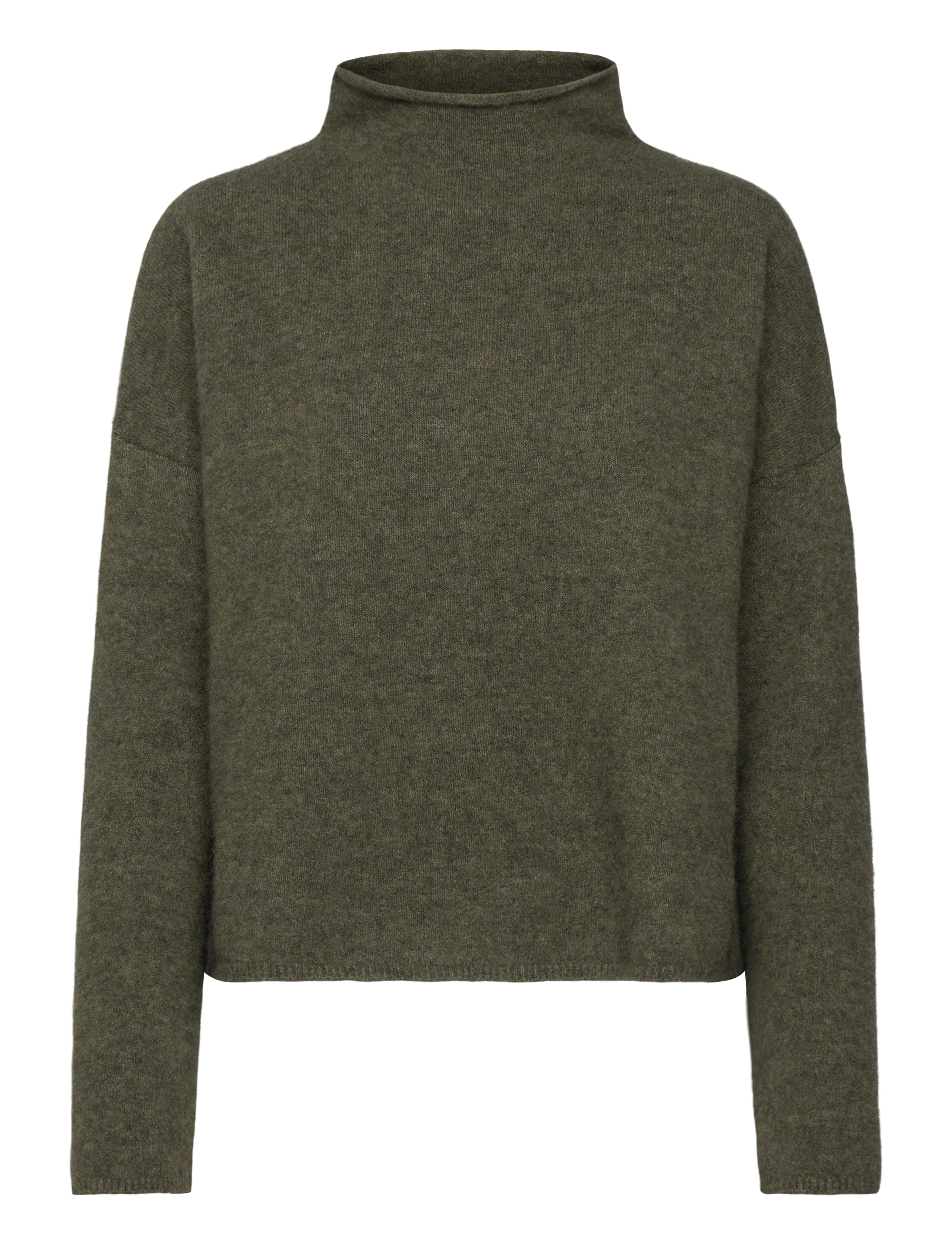 Mika Yak Funnelneck Sweater - LAUREL GREEN