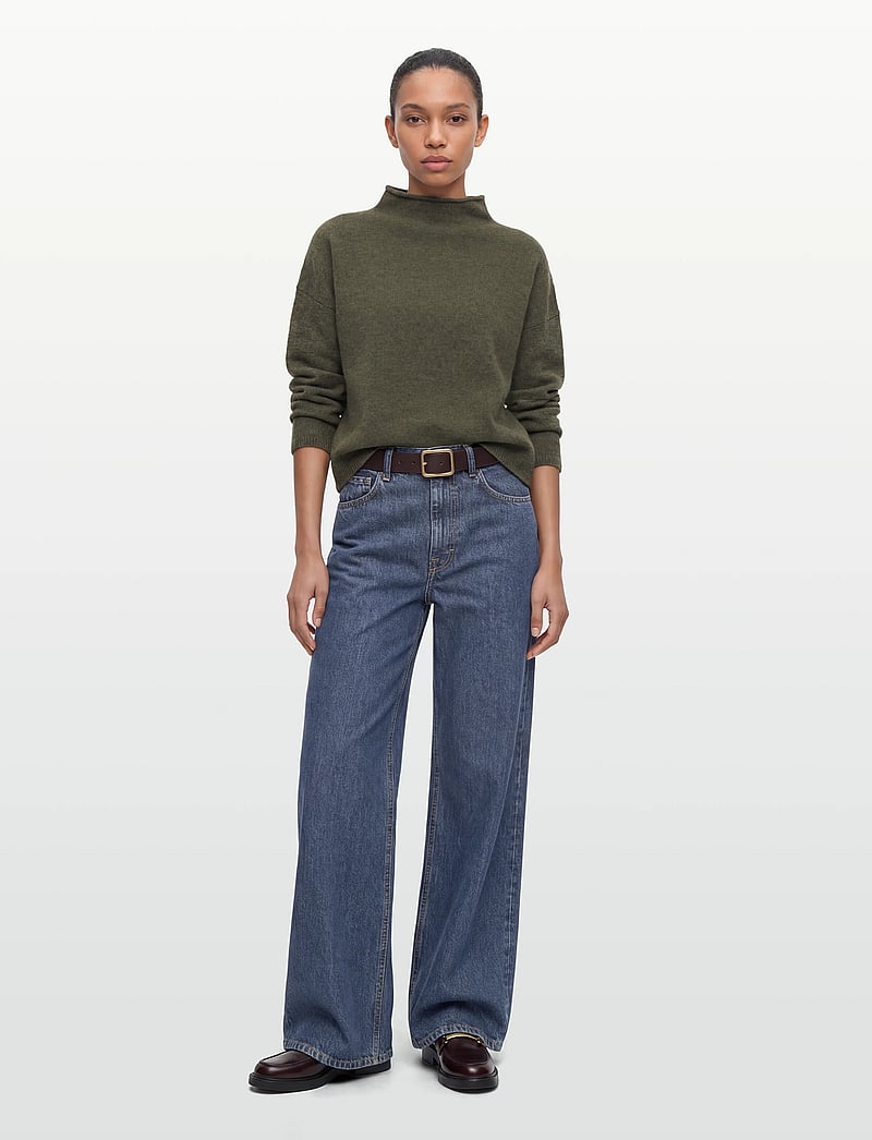 Filippa K - Mika Yak Funnelneck Sweater - trøjer - laurel green - 0