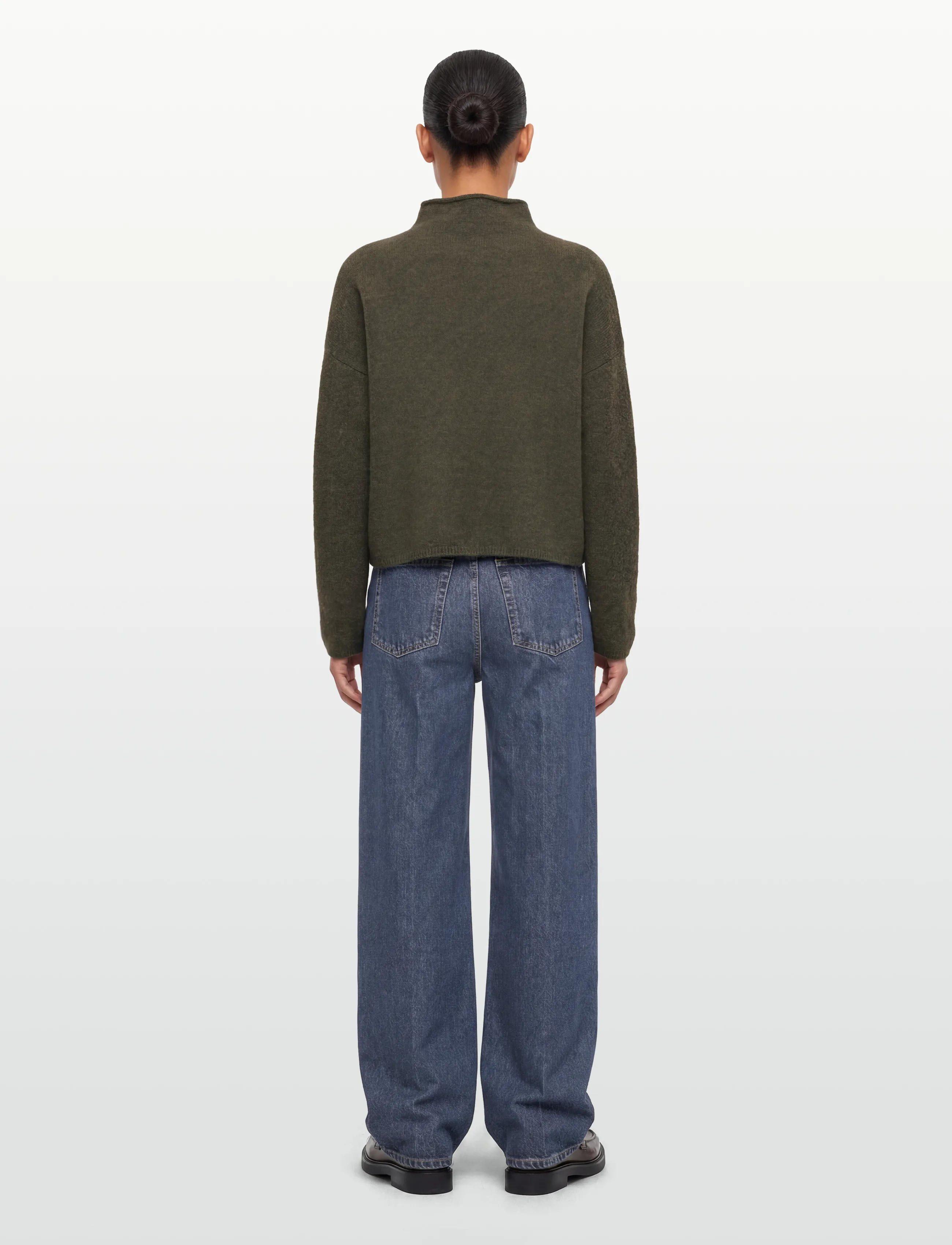 Filippa K - Mika Yak Funnelneck Sweater - trøjer - laurel green - 4