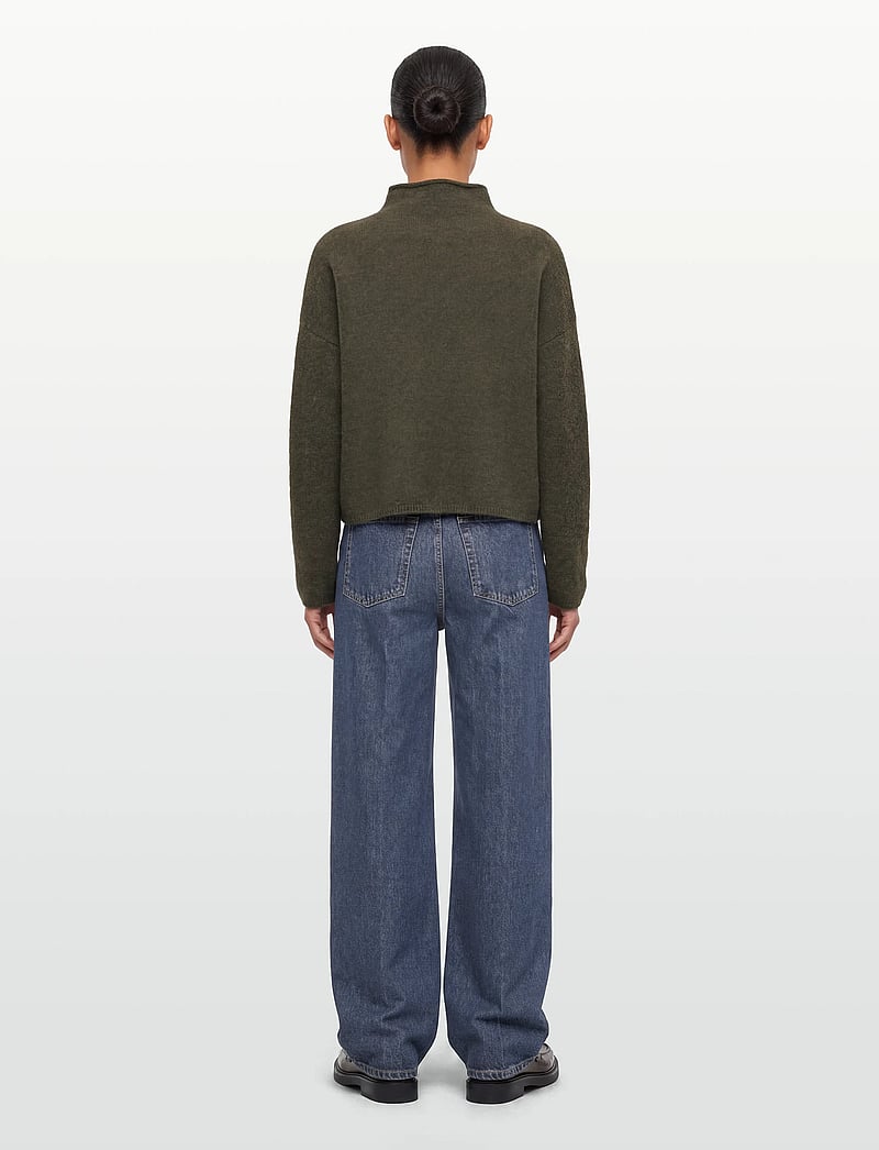 Filippa K - Mika Yak Funnelneck Sweater - trøjer - laurel green - 4