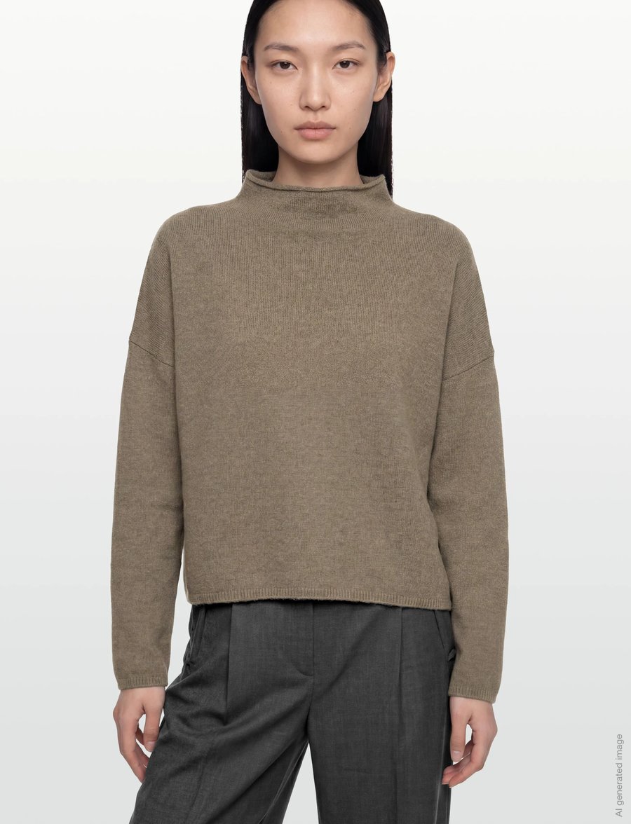 Filippa K - Mika Yak Funnelneck Sweater - sweaters - light green - 3