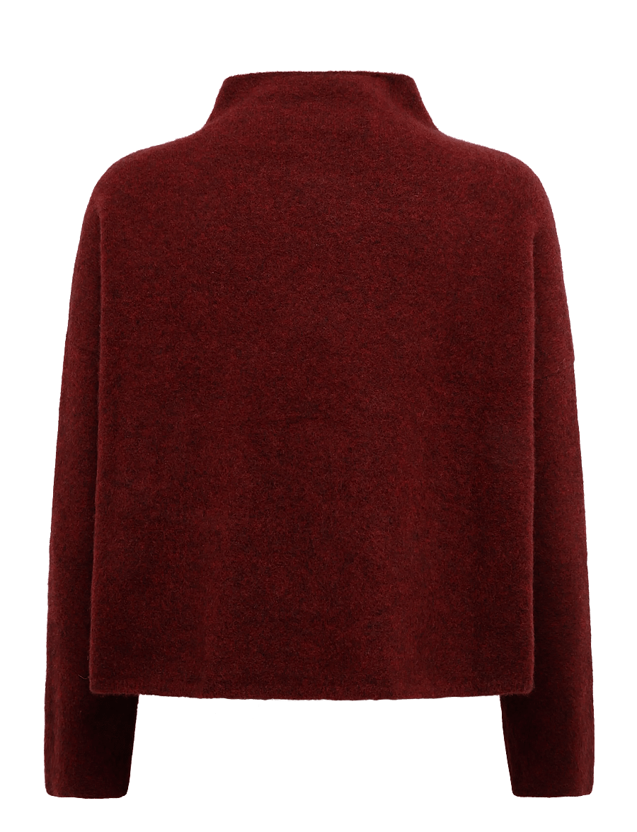 Filippa K - Mika Yak Funnelneck Sweater - pullover - mahogany red - 1