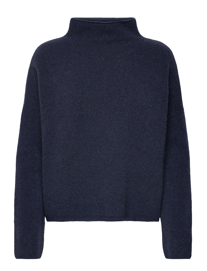 Filippa K - Mika Yak Funnelneck Sweater - tröjor - navy - 0