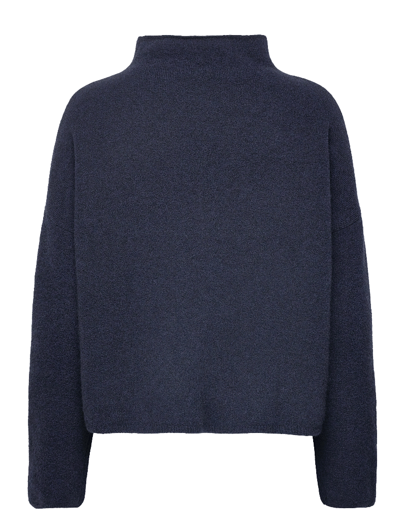 Filippa K - Mika Yak Funnelneck Sweater - tröjor - navy - 1
