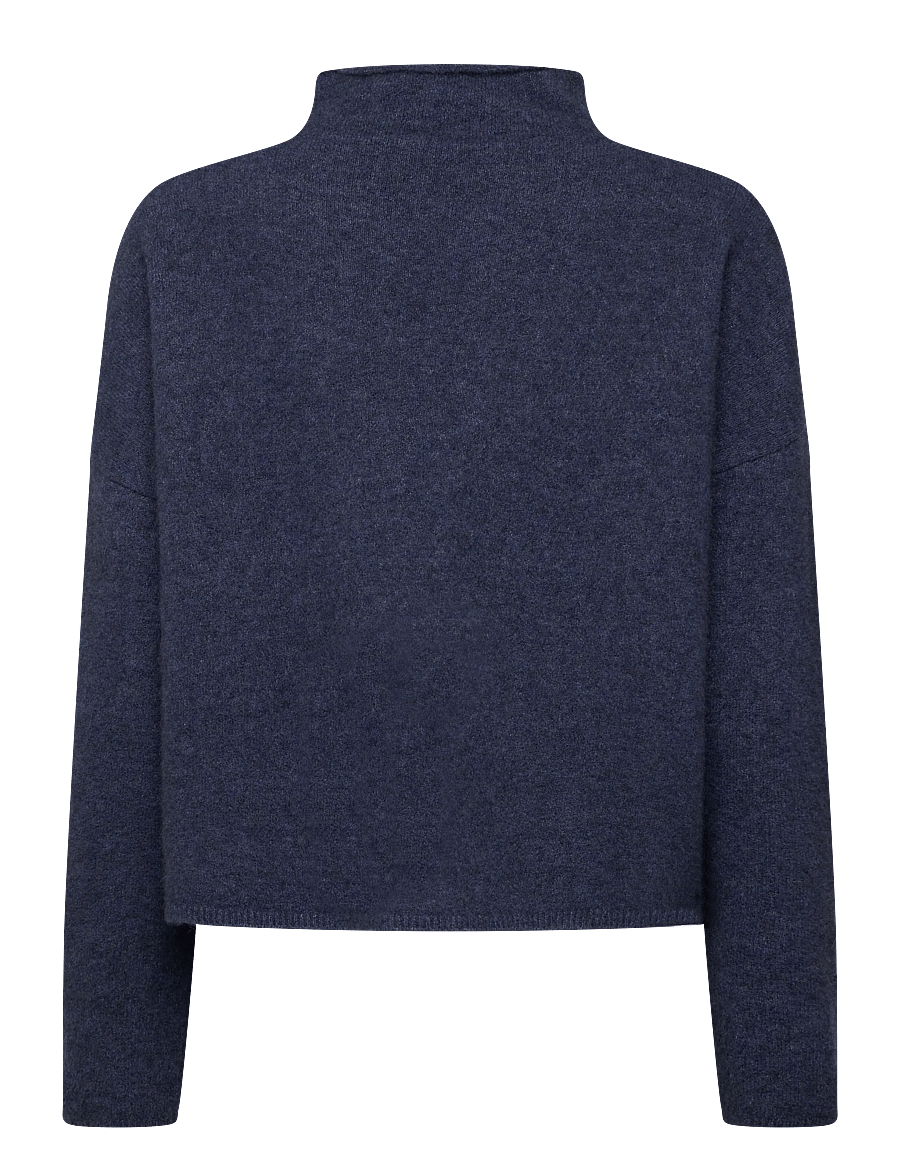 Filippa K - Mika Yak Funnelneck Sweater - peysur - night teal - 1