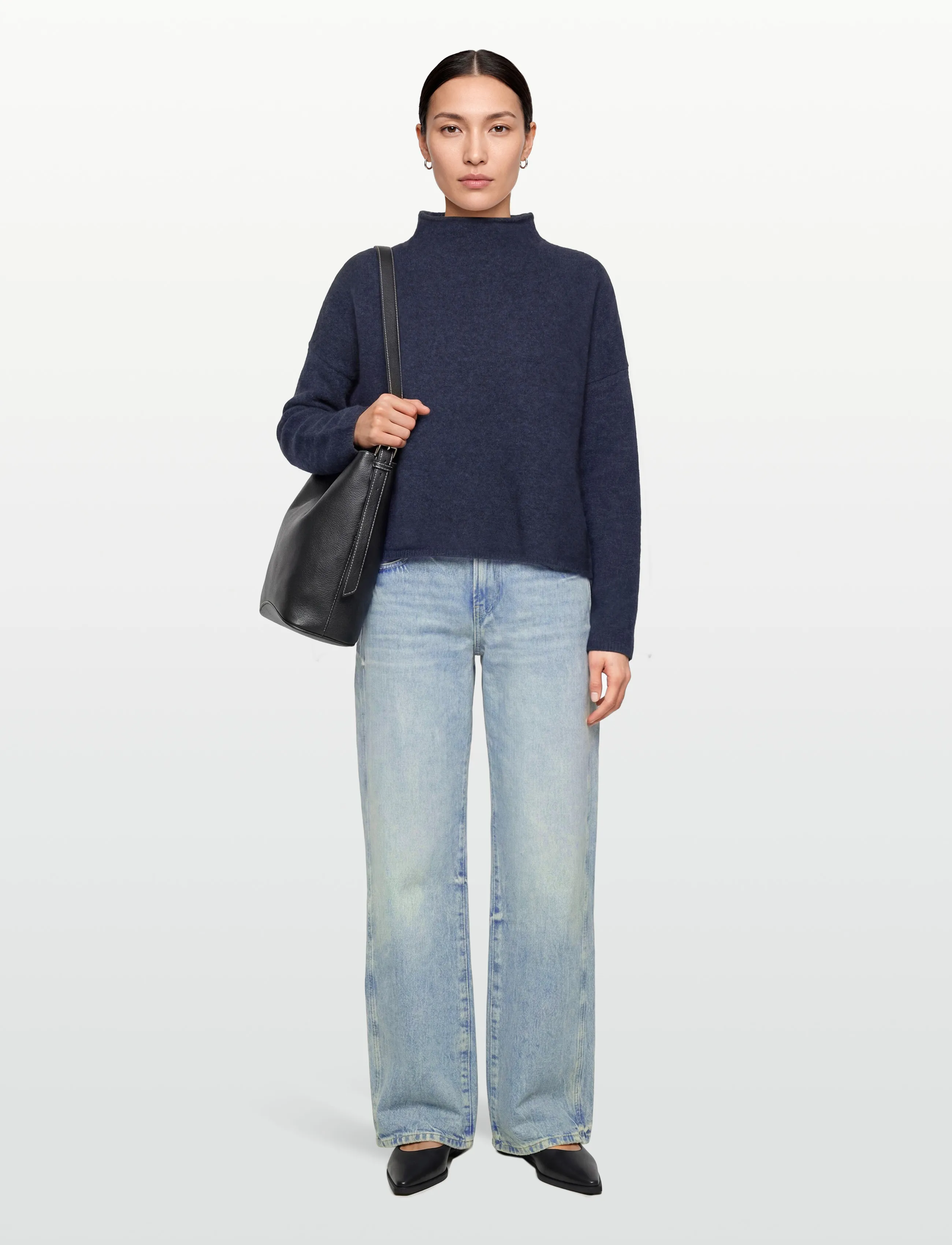 Filippa K - Mika Yak Funnelneck Sweater - pullover - night teal - 0