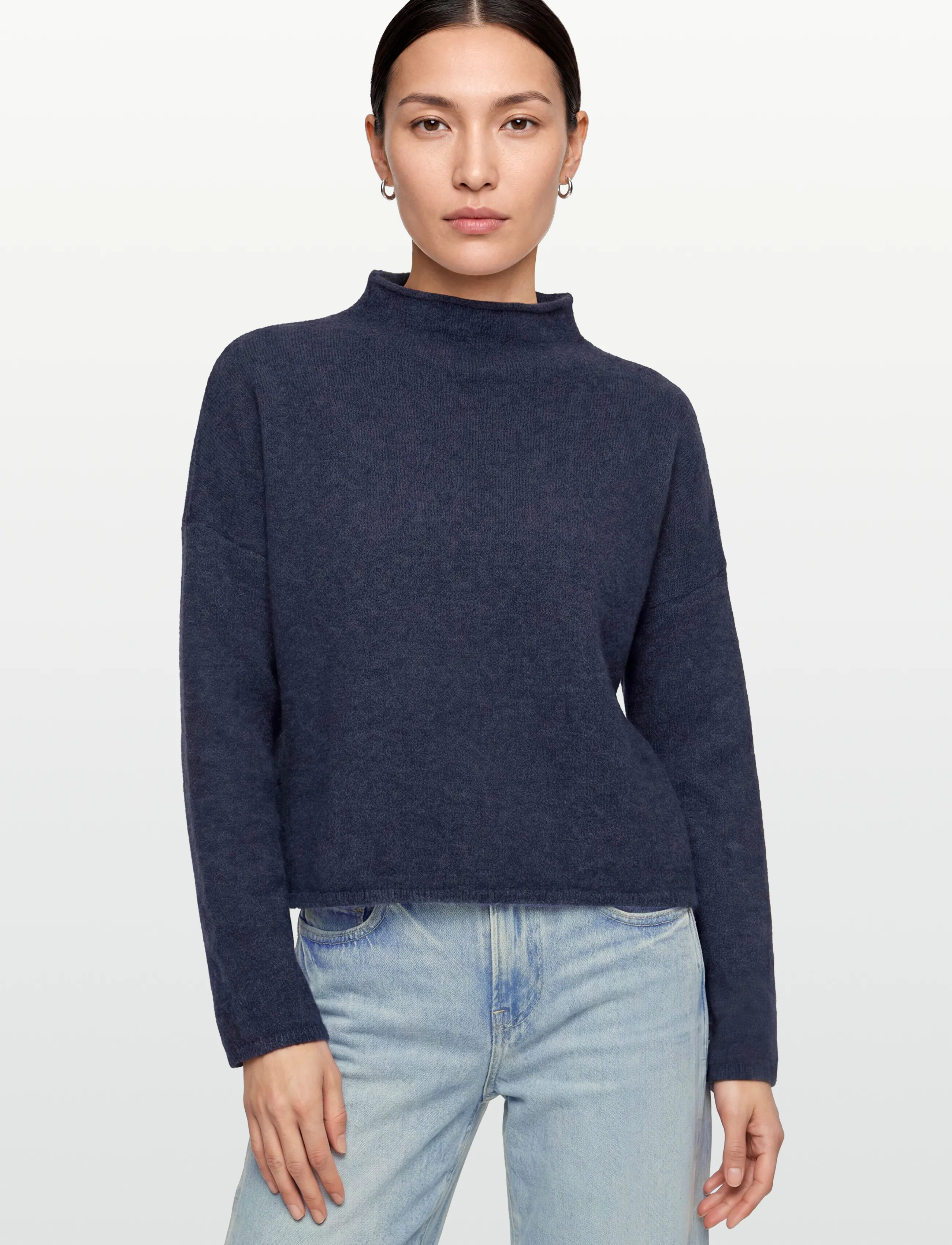Filippa K - Mika Yak Funnelneck Sweater - pullover - night teal - 3