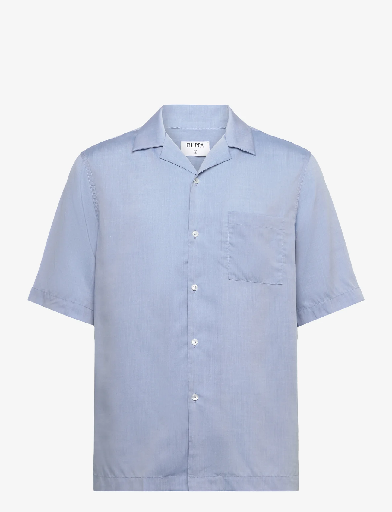 Filippa K - Short Sleeve Shirt - kurzarmhemden - washed blu - 0