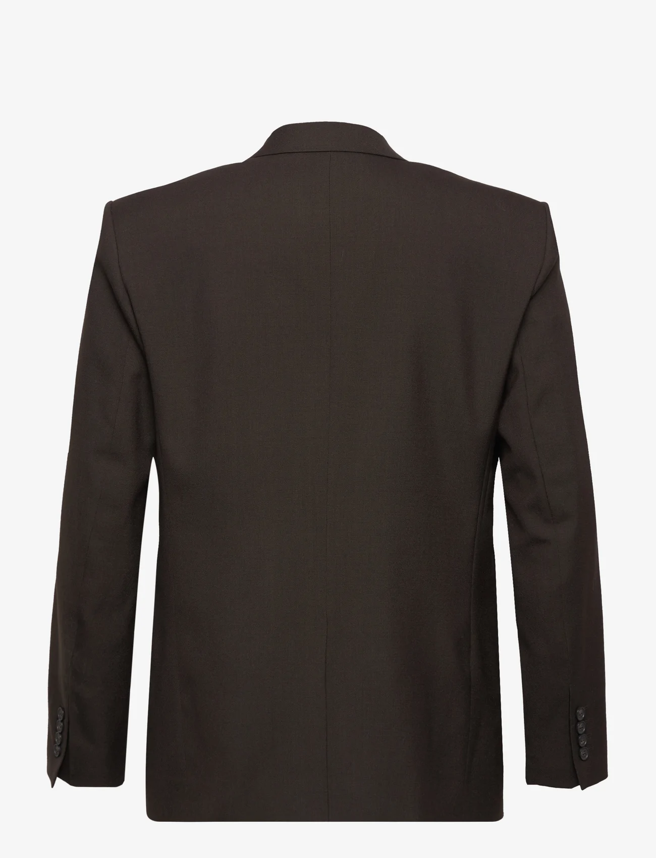 Filippa K - Boxy Wool Blazer - blazers met dubbele knopen - dark choco - 1