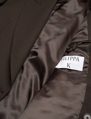 Filippa K - Boxy Wool Blazer - dobbeltradede blazere - dark choco - 4