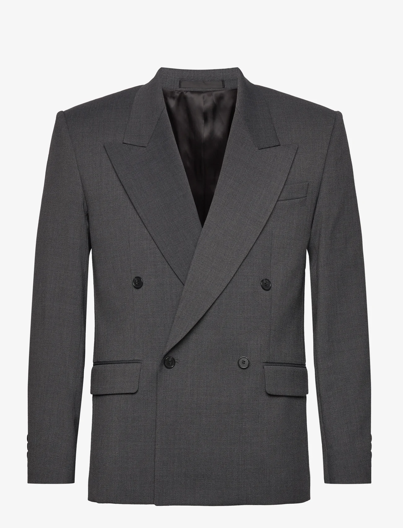 Filippa K - Boxy Wool Blazer - dwurzędowe blezery - dark grey - 0