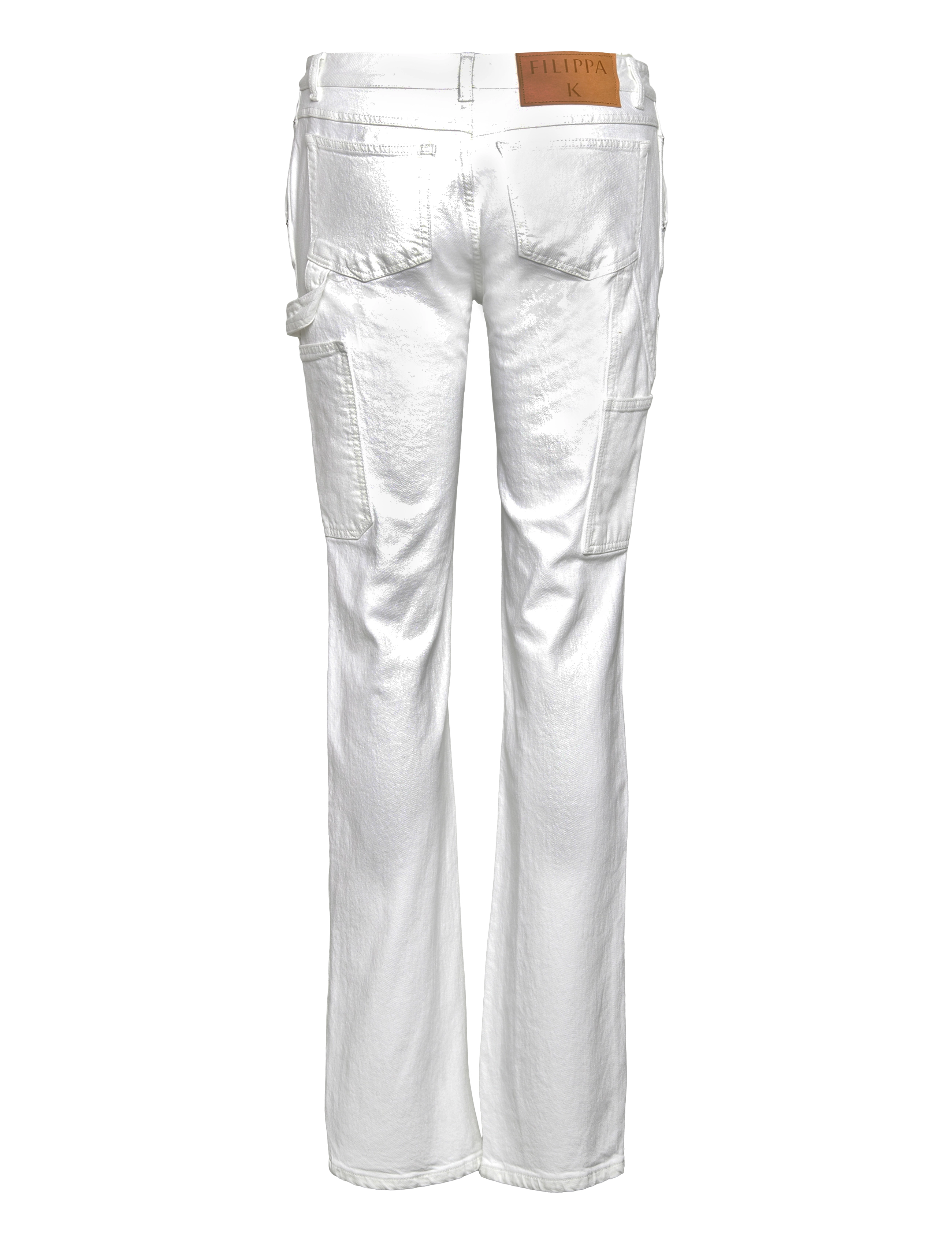 Filippa K - Carpenter Jeans - cargobukser - washed whi - 1