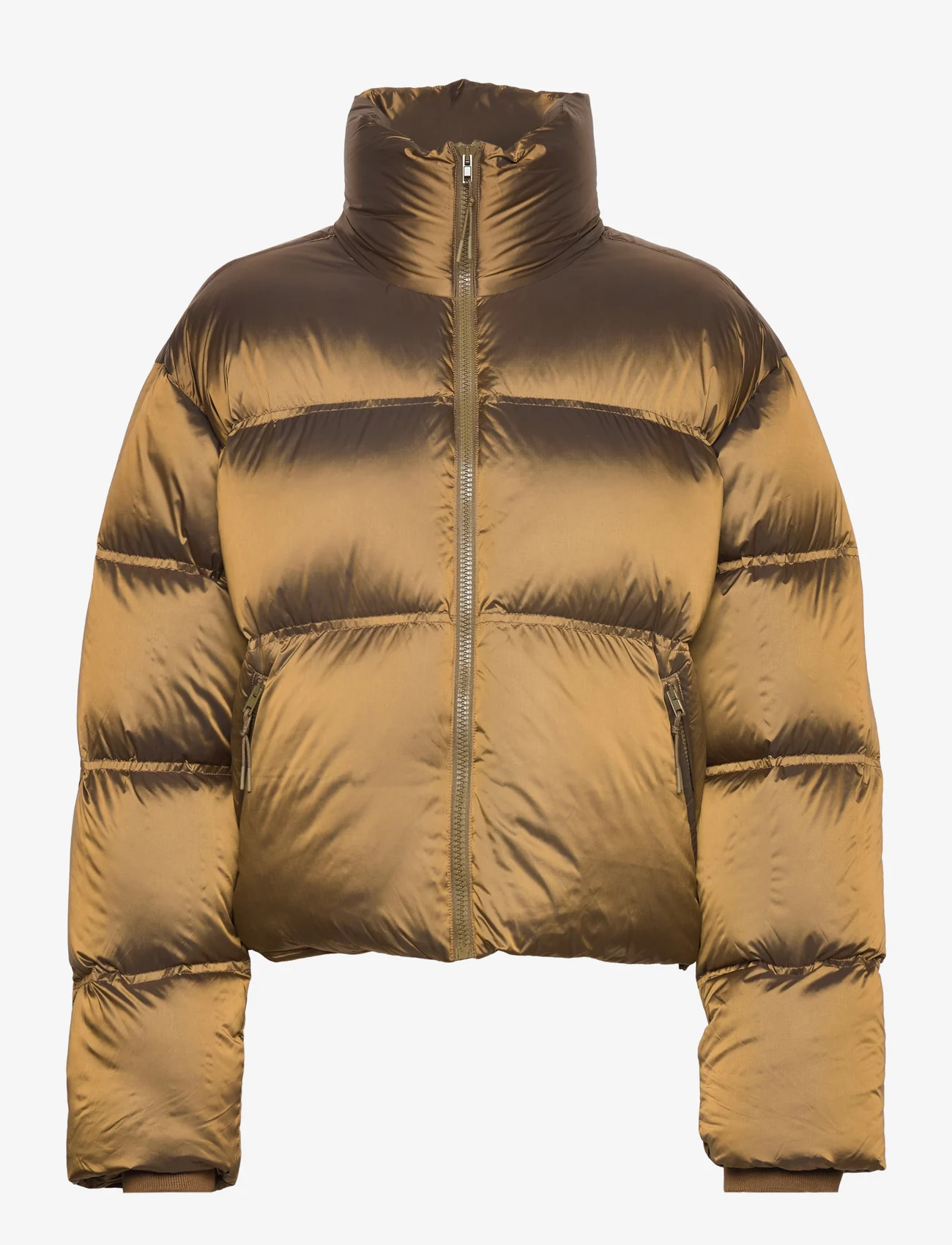 Filippa K - Cropped Puffer Jacket - kurtki zimowe - bronze gre - 0