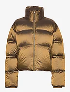 Cropped Puffer Jacket - BRONZE GRE