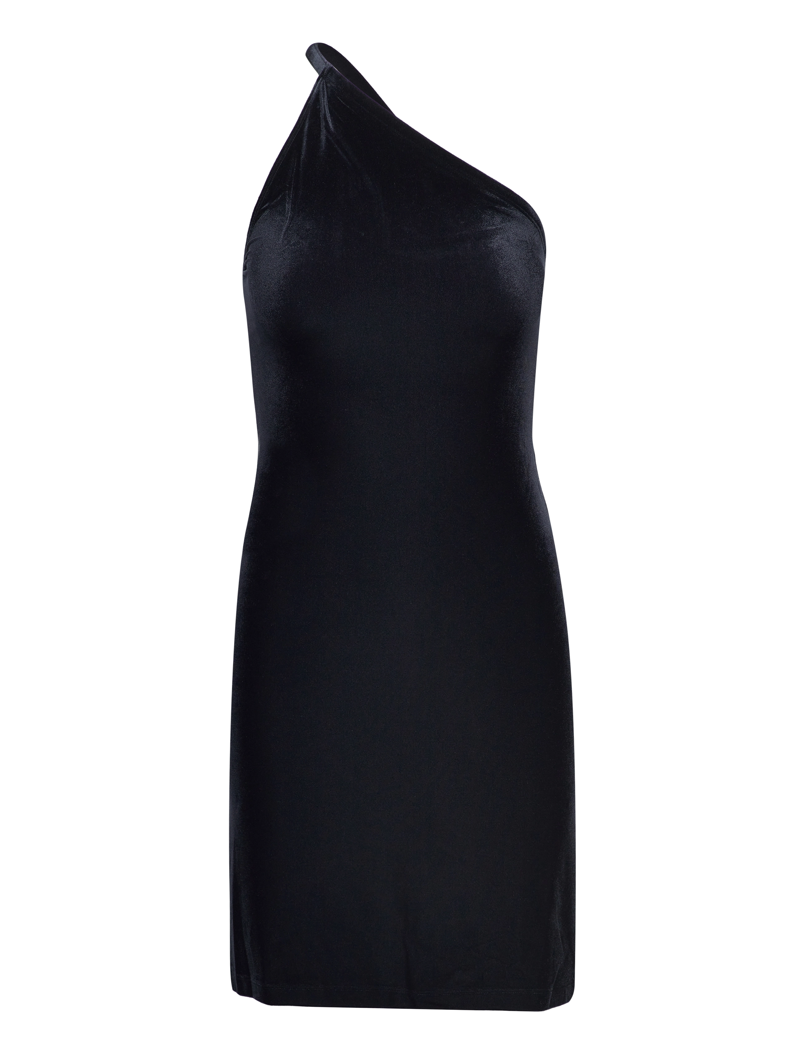 FILIPPA K Asymmetric Samt Kleid Schwarz - L - Damen
