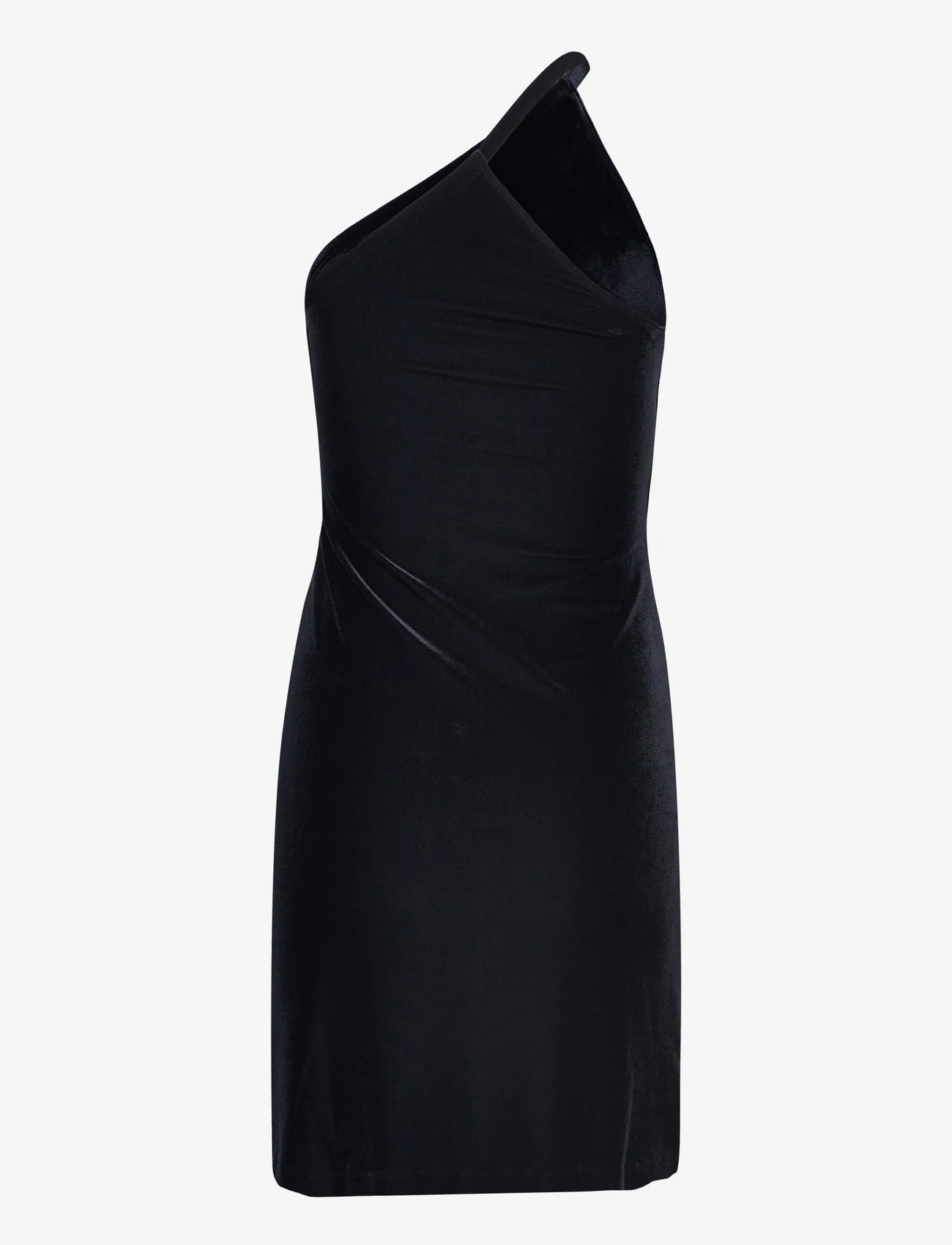 Filippa K - Asymmetric Velvet Dress - festkläder till outletpriser - black - 1