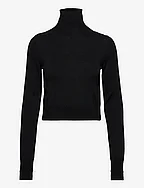 Merino Turtleneck Sweater - BLACK