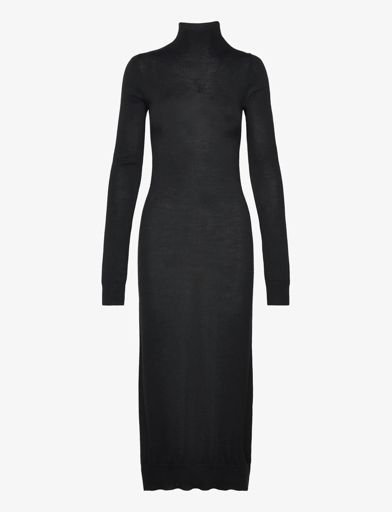 Filippa K - Knit Turtleneck Dress - stramme kjoler - black - 0