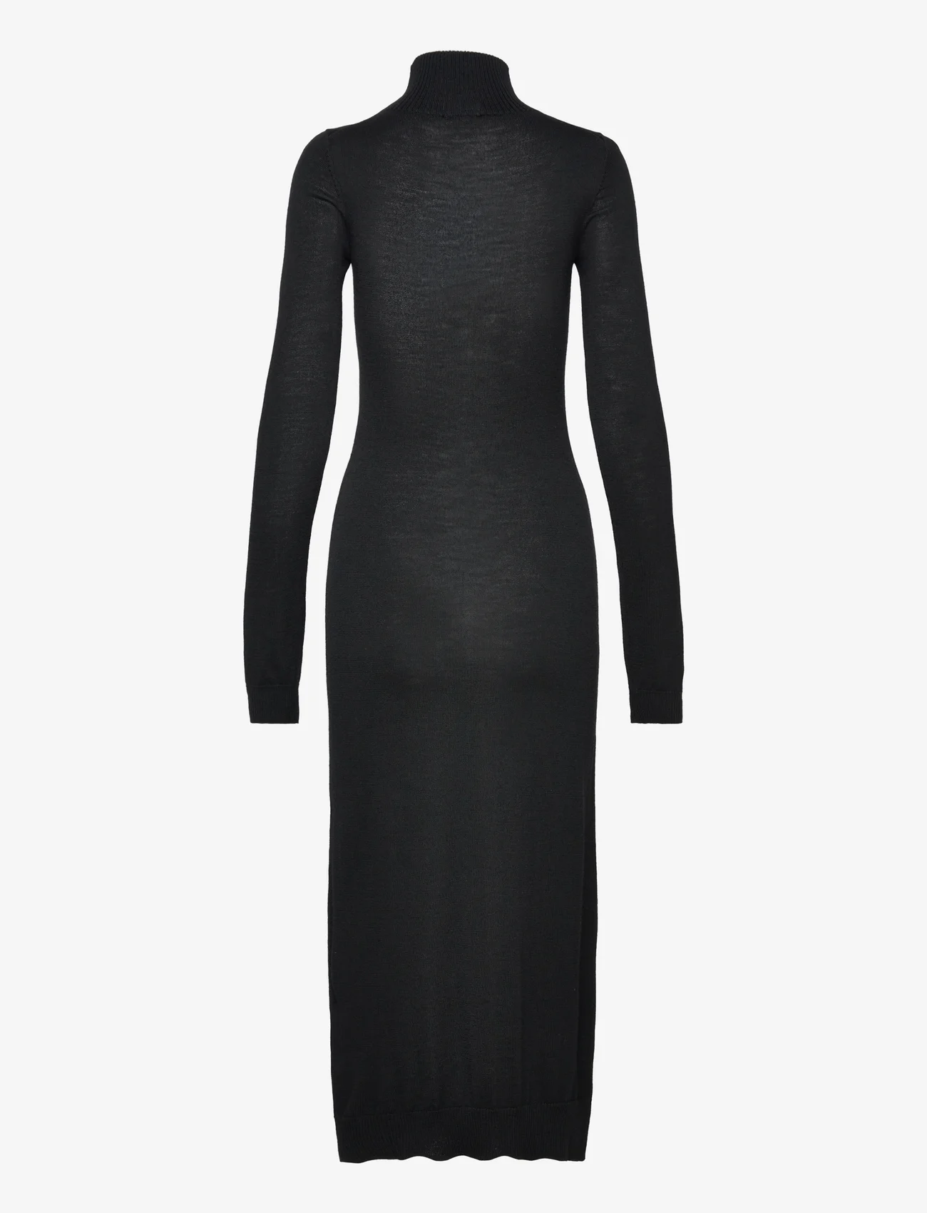 Filippa K - Knit Turtleneck Dress - stramme kjoler - black - 1